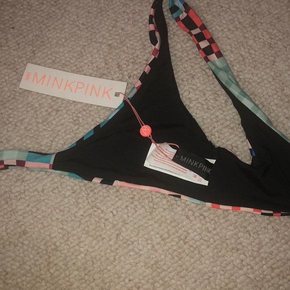 BNWT MINKPINK Penelope Tie Front Bikini Top - Picture 5 of 8